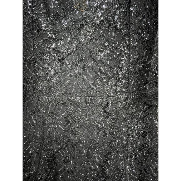 NWT Dolce & Gabbana Black Metallic Corded Lace Flared Low Back Dress IT 42 US M - Picture 10 of 11